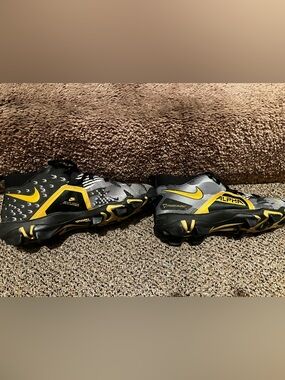 Nike Black and Yellow Alpha Football Cleats